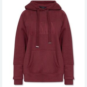 ALLSAINTS - WOMEN’S LUCIA BURGUNDY HOODIE - SIZE XS